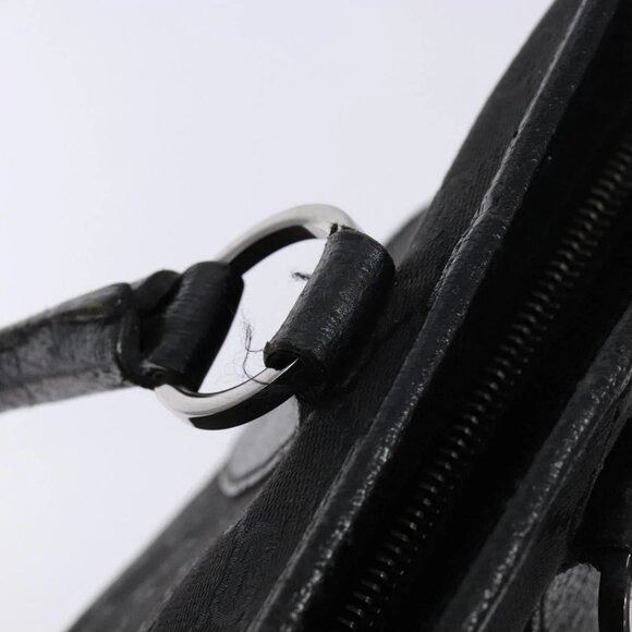 GUCCI GG Canvas Hand Bag Black Silver 113011 Auth - Picture 7 of 16